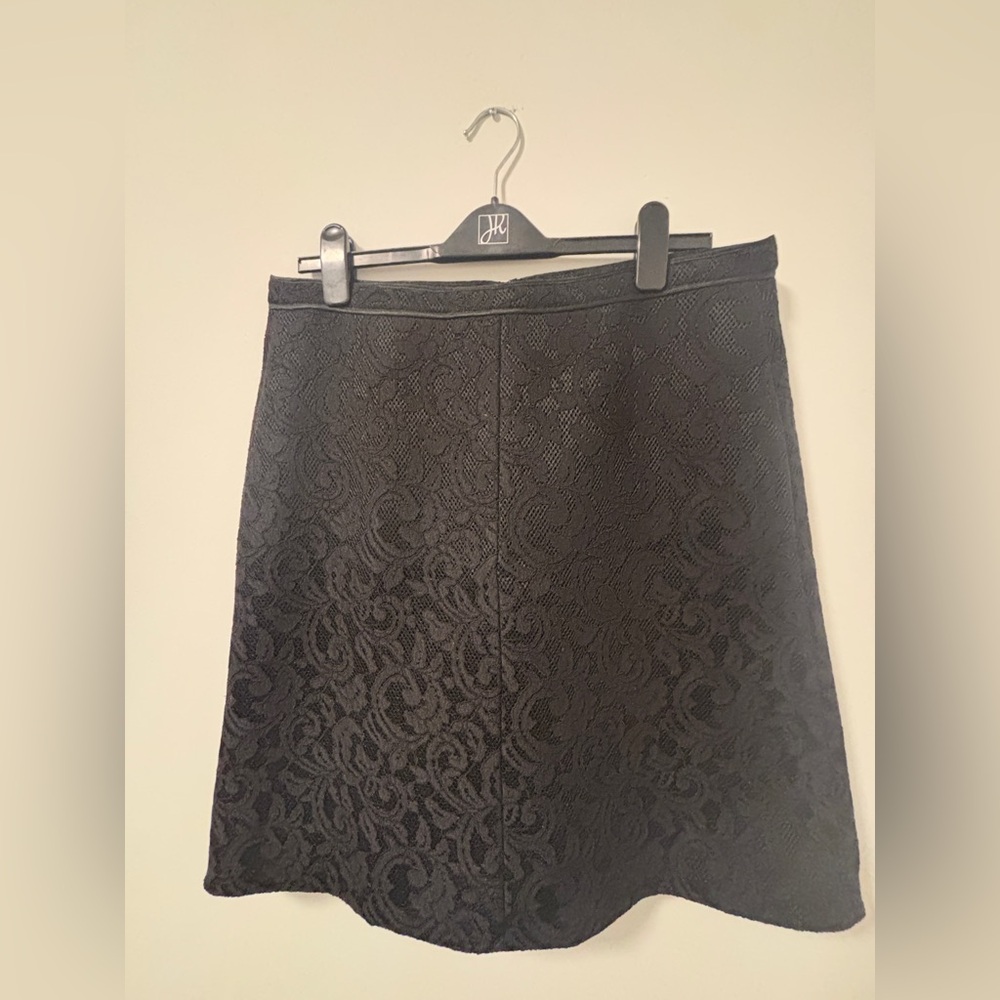 N21 Black Lace Midi Skirt
